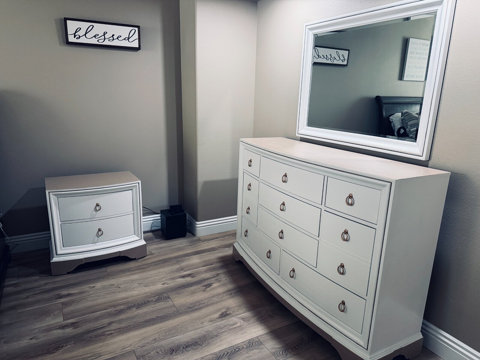 Client C's coordinated bedroom furniture after revitalization